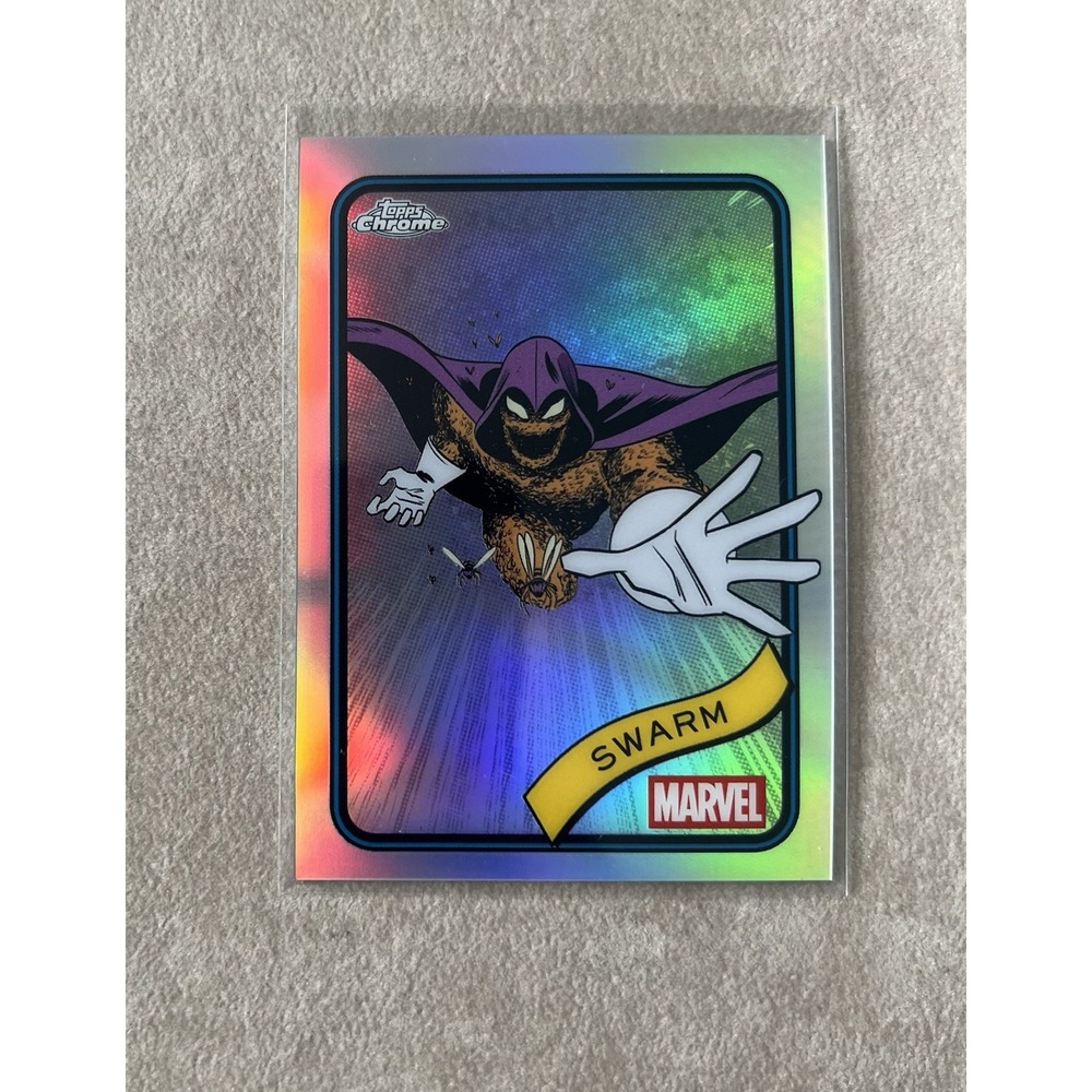 2025 Topps‎ Chrome Marvel Swarm Refractor #16 Card Spider-Man Villain